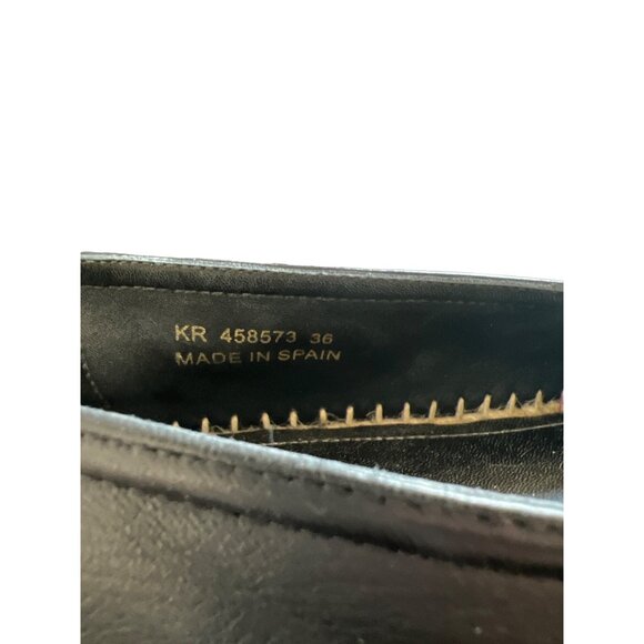 Saint Laurent Black Leather Espadrilles - Picture 7 of 7